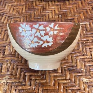 Little flower ceramic pottery bowl trinket bowl